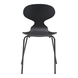 Set Kil di 4 Sedie Impilabili da Sala Pranzo - Nero [en.casa]