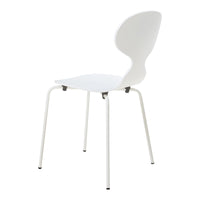 Set Kil di 4 Sedie Impilabili da Sala Pranzo - Bianco [en.casa]