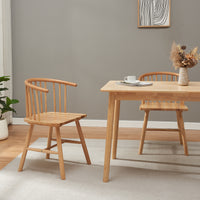 Set Stami di 2 Sedie da Sala Pranzo - Naturale [en.casa]