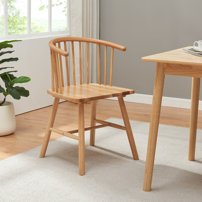 Set Stami di 2 Sedie da Sala Pranzo - Naturale [en.casa]