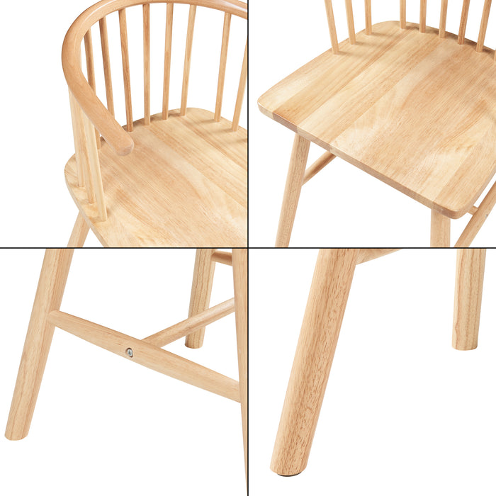 Set Stami di 2 Sedie da Sala Pranzo - Naturale [en.casa]