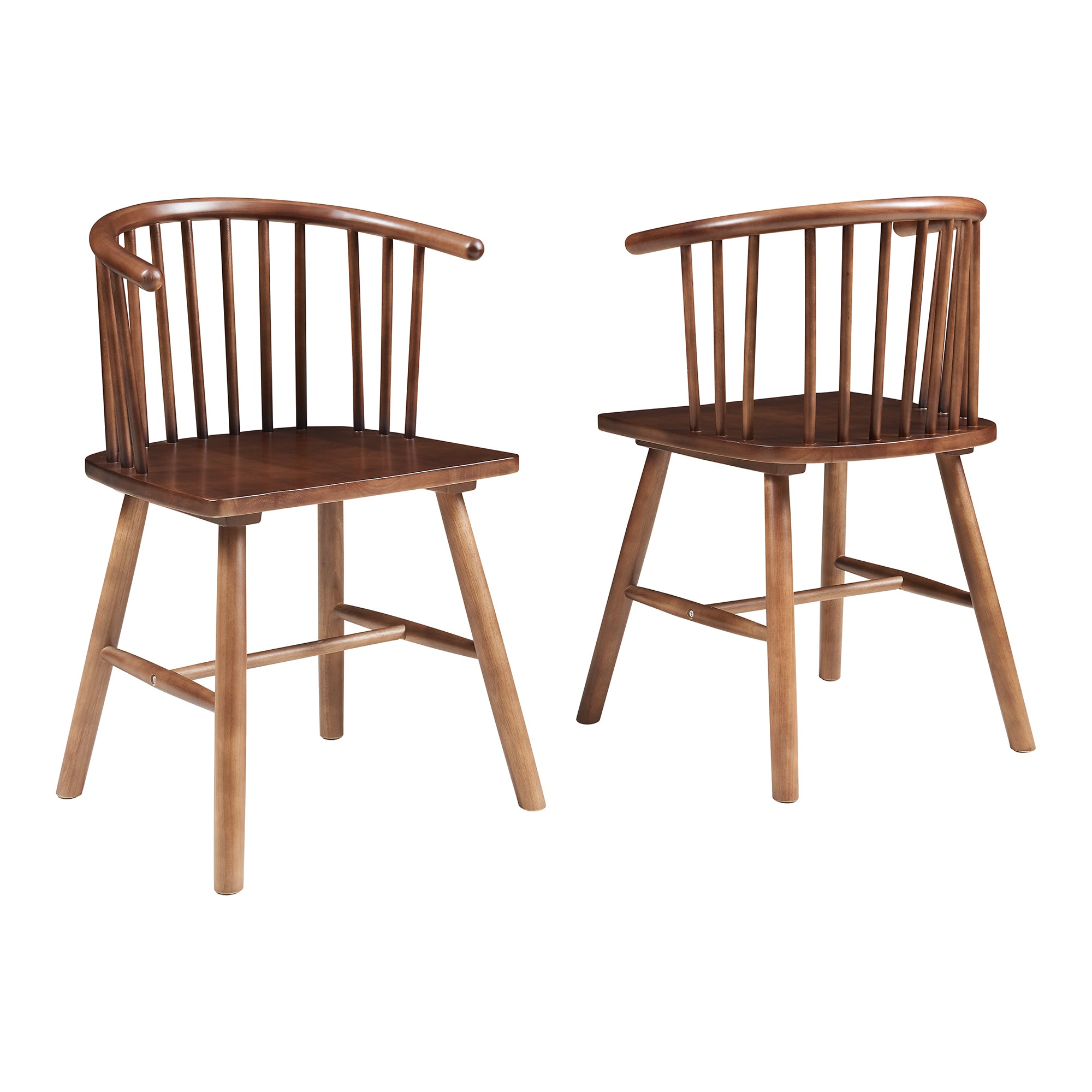 Set Stami di 2 Sedie da Sala Pranzo - Effetto Noce [en.casa]