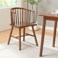 Set Stami di 2 Sedie da Sala Pranzo - Effetto Noce [en.casa]