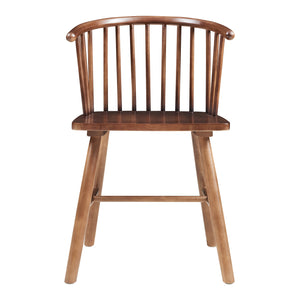 Set Stami di 2 Sedie da Sala Pranzo - Effetto Noce [en.casa]