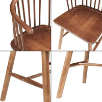 Set Stami di 2 Sedie da Sala Pranzo - Effetto Noce [en.casa]