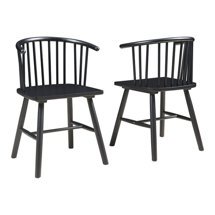 Set Stami di 2 Sedie da Sala Pranzo - Nero [en.casa]