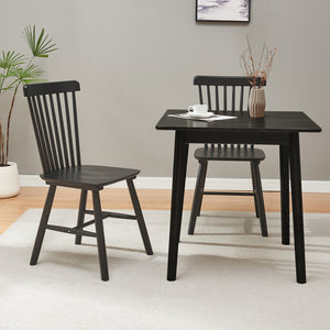 Set di 2 Sedie Karmoy da Sala Pranzo - Nero [en.casa]