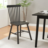 Set di 2 Sedie Karmoy da Sala Pranzo - Nero [en.casa]