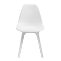 [en.casa] Arredo Sala da Pranzo Tavolo 120 x 60 x 75 cm con 4 Sedie 83 x 54 x 48 cm MDF Acciaio Plastica Bianco