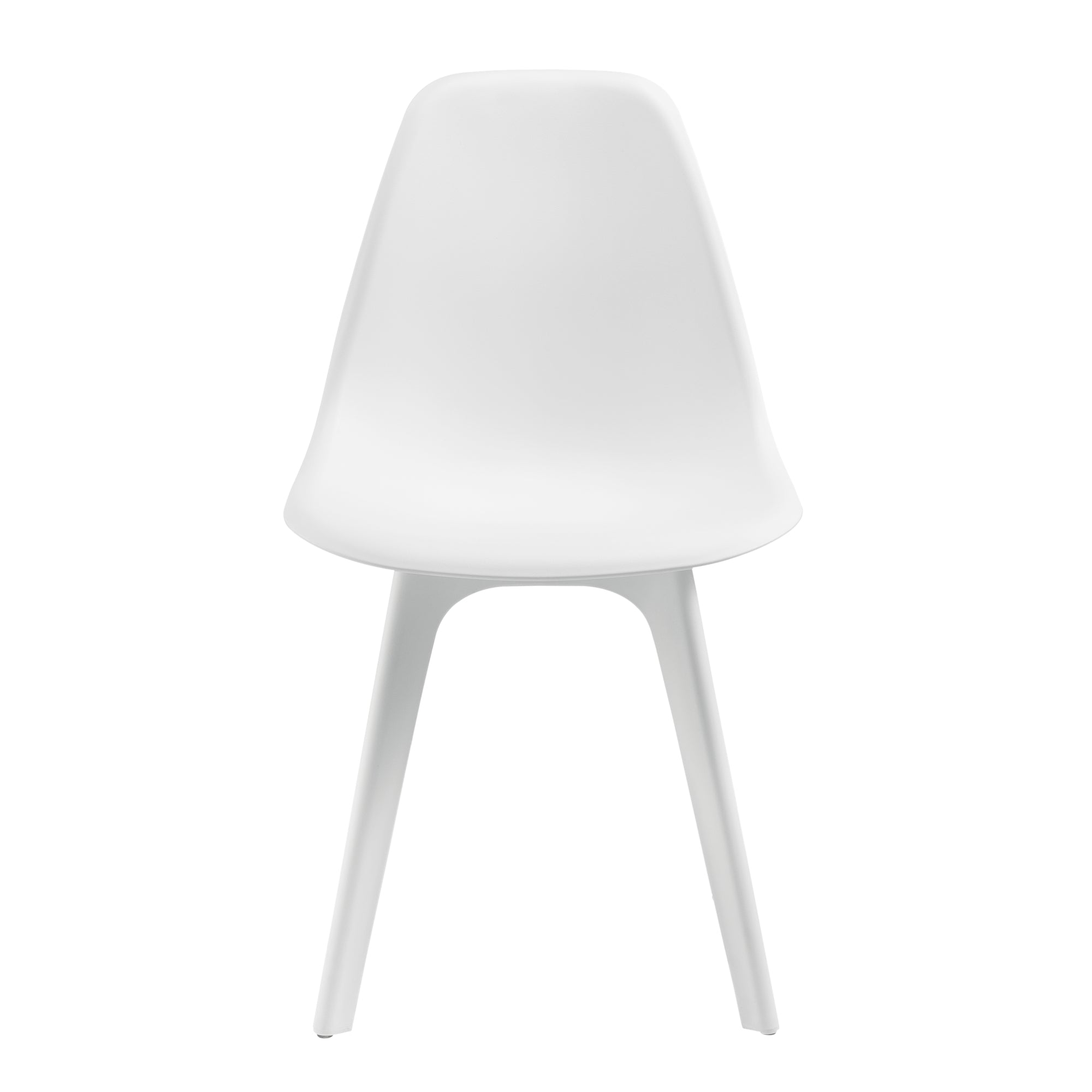 [en.casa] Arredo Sala da Pranzo  Set Tavolo Metallo Vetro 105 x 60 x 75 cm con 4 Sedie in Plastica 83 x 54 x 48 cm