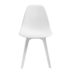 [en.casa] Arredo Sala da Pranzo  Set Tavolo Metallo Vetro 105 x 60 x 75 cm con 4 Sedie in Plastica 83 x 54 x 48 cm