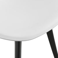 [en.casa] Sedie per Sala da Pranzo Design 83 x 54 x 48 cm Set di 2 Pezzi Plastica Bianco/Nero