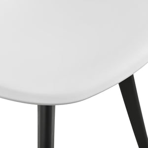 [en.casa] Sedie per Sala da Pranzo Design 83 x 54 x 48 cm Set di 6 Pezzi Plastica Bianco/Nero