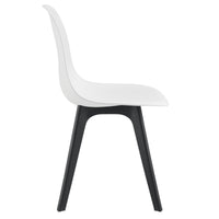 [en.casa] Sedie per Sala da Pranzo Design 83 x 54 x 48 cm Set di 2 Pezzi Plastica Bianco/Nero