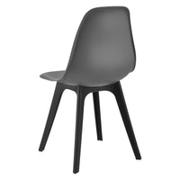 [en.casa] Sedie per Sala da Pranzo Design 83 x 54 x 48 cm Set di 6 Pezzi Plastica Grigio/Nero