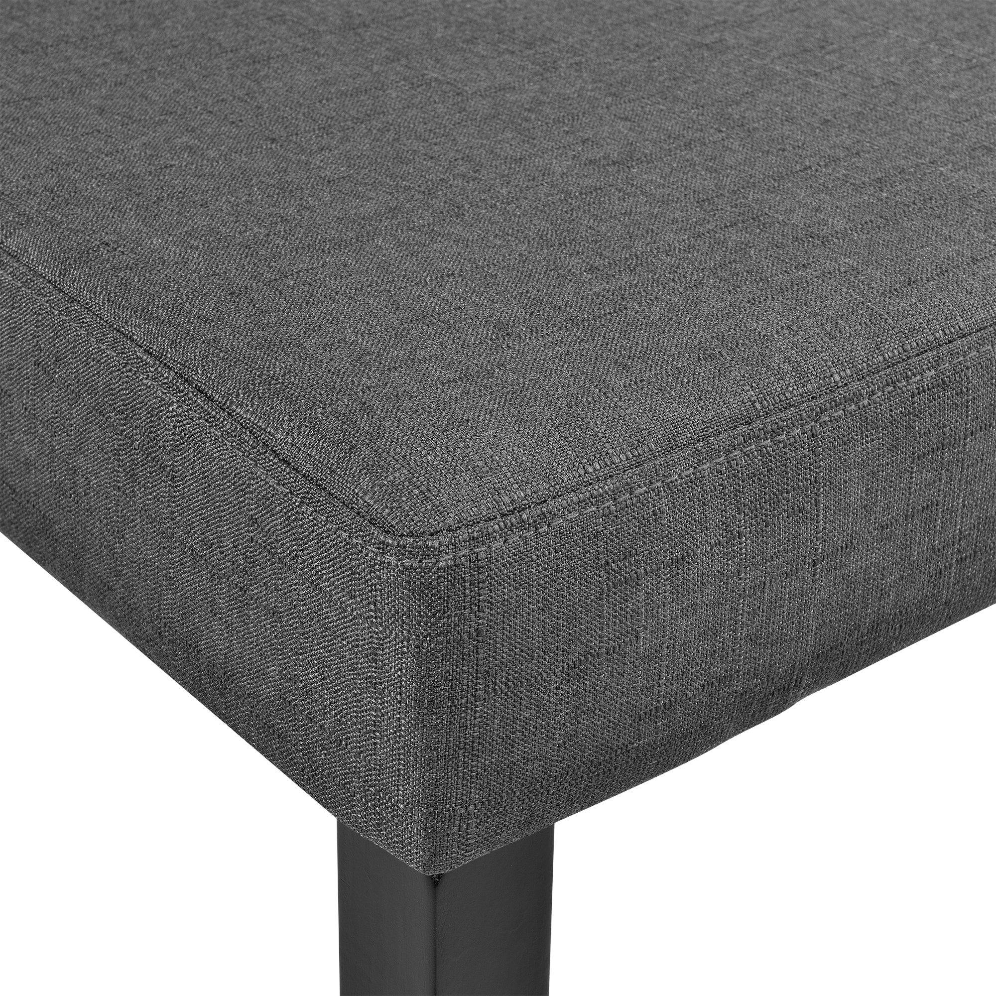 Set Hamburg di 2 Sedie Imbottite da Sala con Rivestimento in Tessuto Grigio Scuro [en.casa]