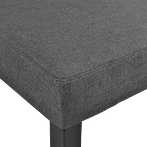 Set Hamburg di 2 Sedie Imbottite da Sala con Rivestimento in Tessuto Grigio Scuro [en.casa]