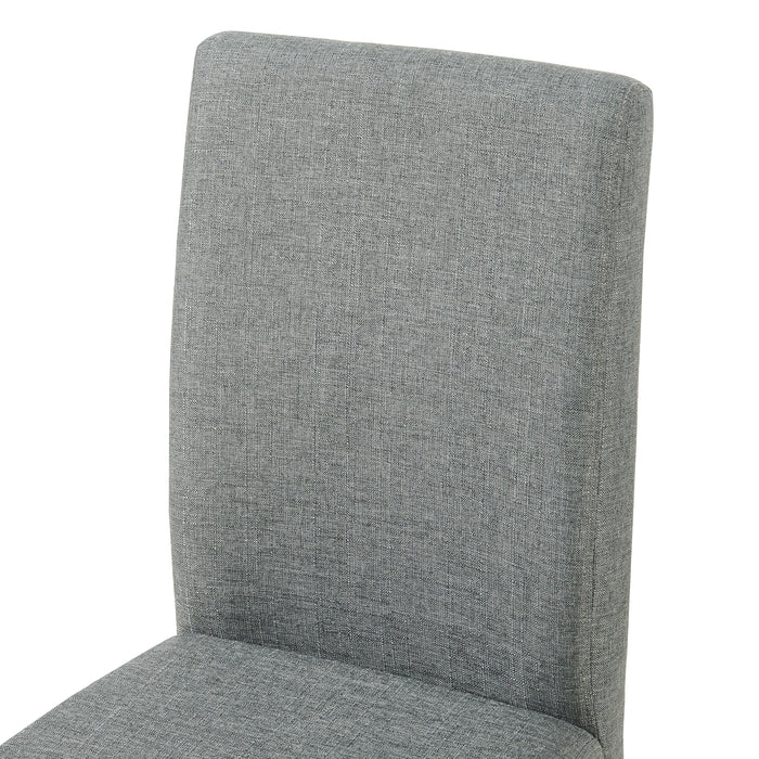 Set Hamburg di 6 Sedie Imbottite da Sala con Rivestimento in Tessuto Grigio Chiaro [en.casa]