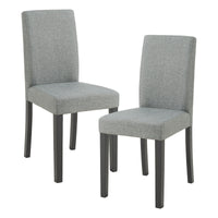 Set Hamburg di 2 Sedie Imbottite da Sala con Rivestimento in Tessuto Grigio Chiaro [en.casa]