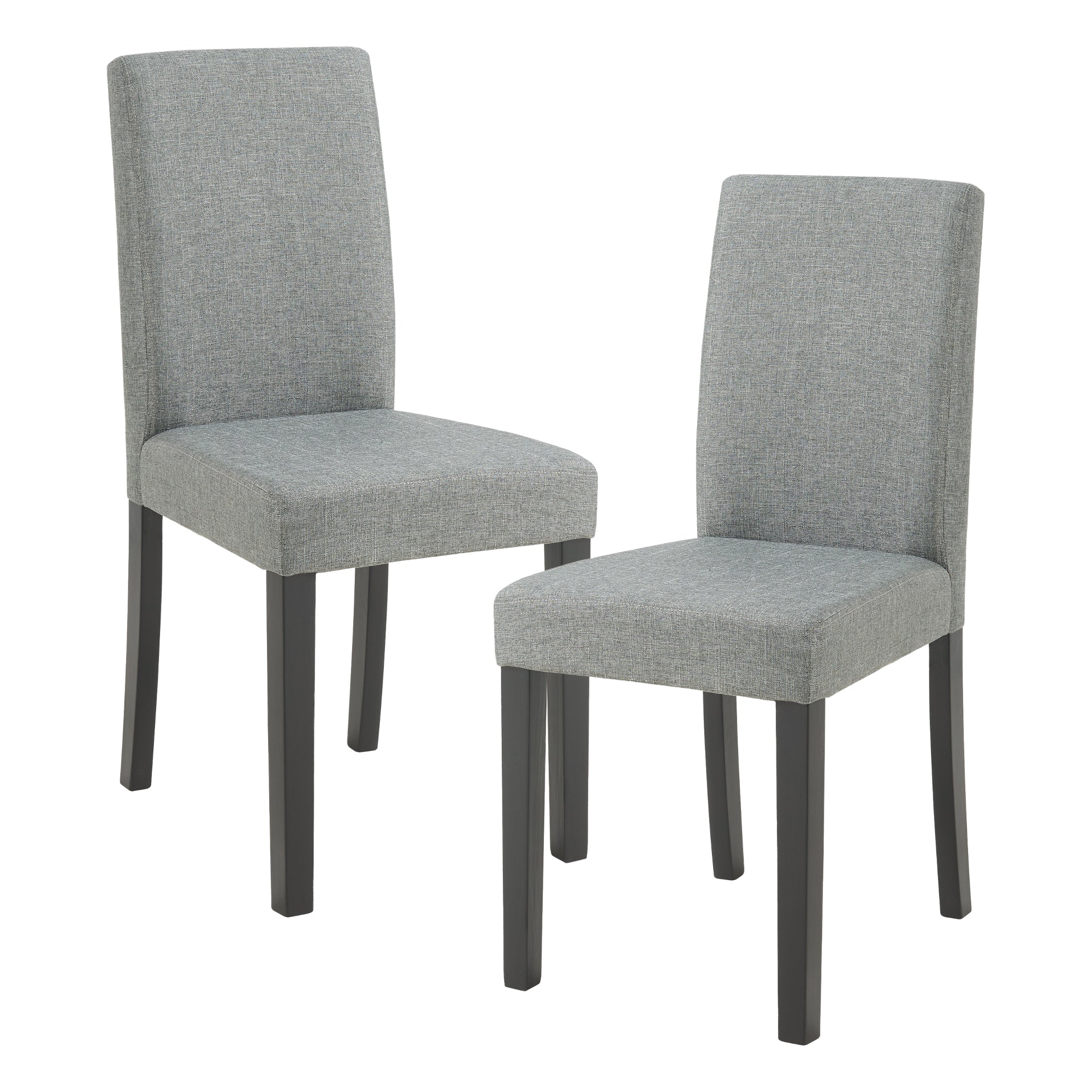Set Hamburg di 2 Sedie Imbottite da Sala con Rivestimento in Tessuto Grigio Chiaro [en.casa]