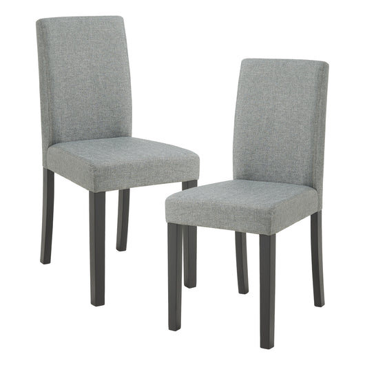 Set Hamburg di 2 Sedie Imbottite da Sala con Rivestimento in Tessuto Grigio Chiaro [en.casa]
