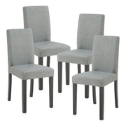 Set di 4 sedie da pranzo 89 x 43 x 54 cm design moderno robuste grigio chiaro 03_0009829