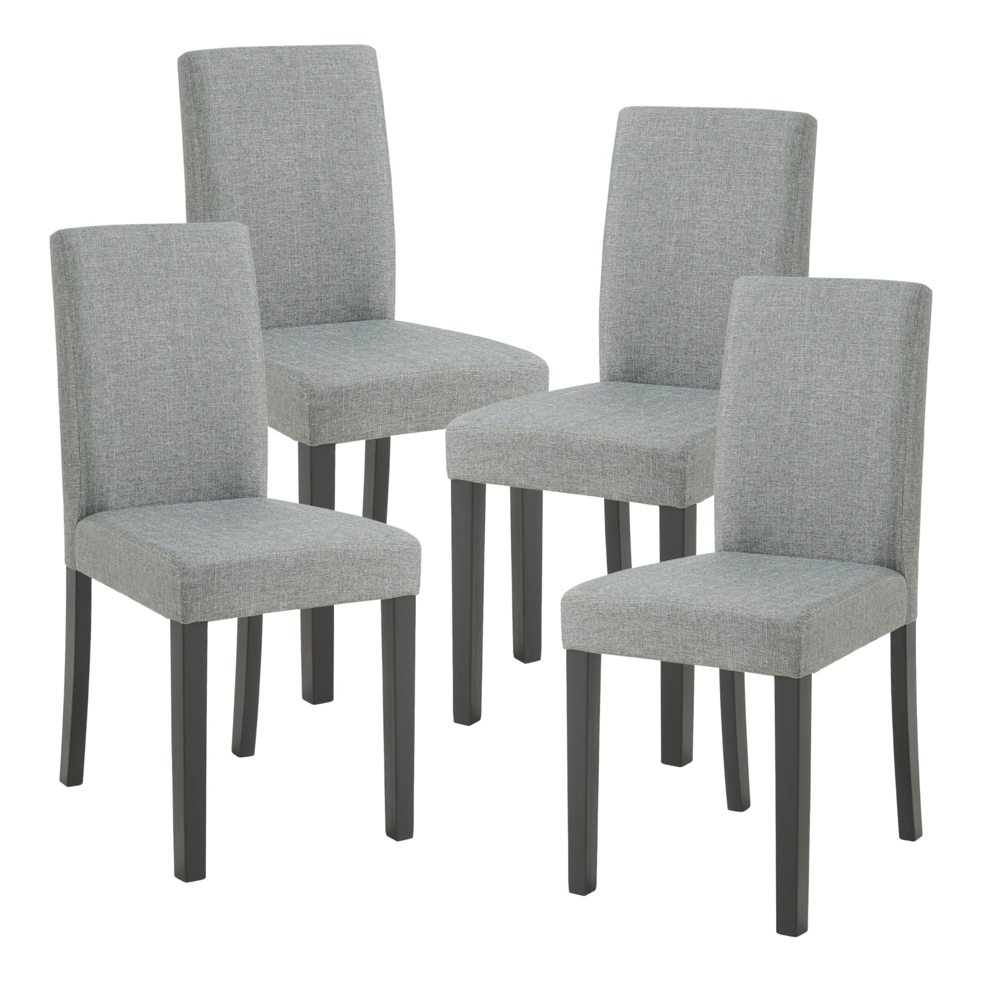 Set di 4 sedie da pranzo 89 x 43 x 54 cm design moderno robuste grigio chiaro 03_0009829