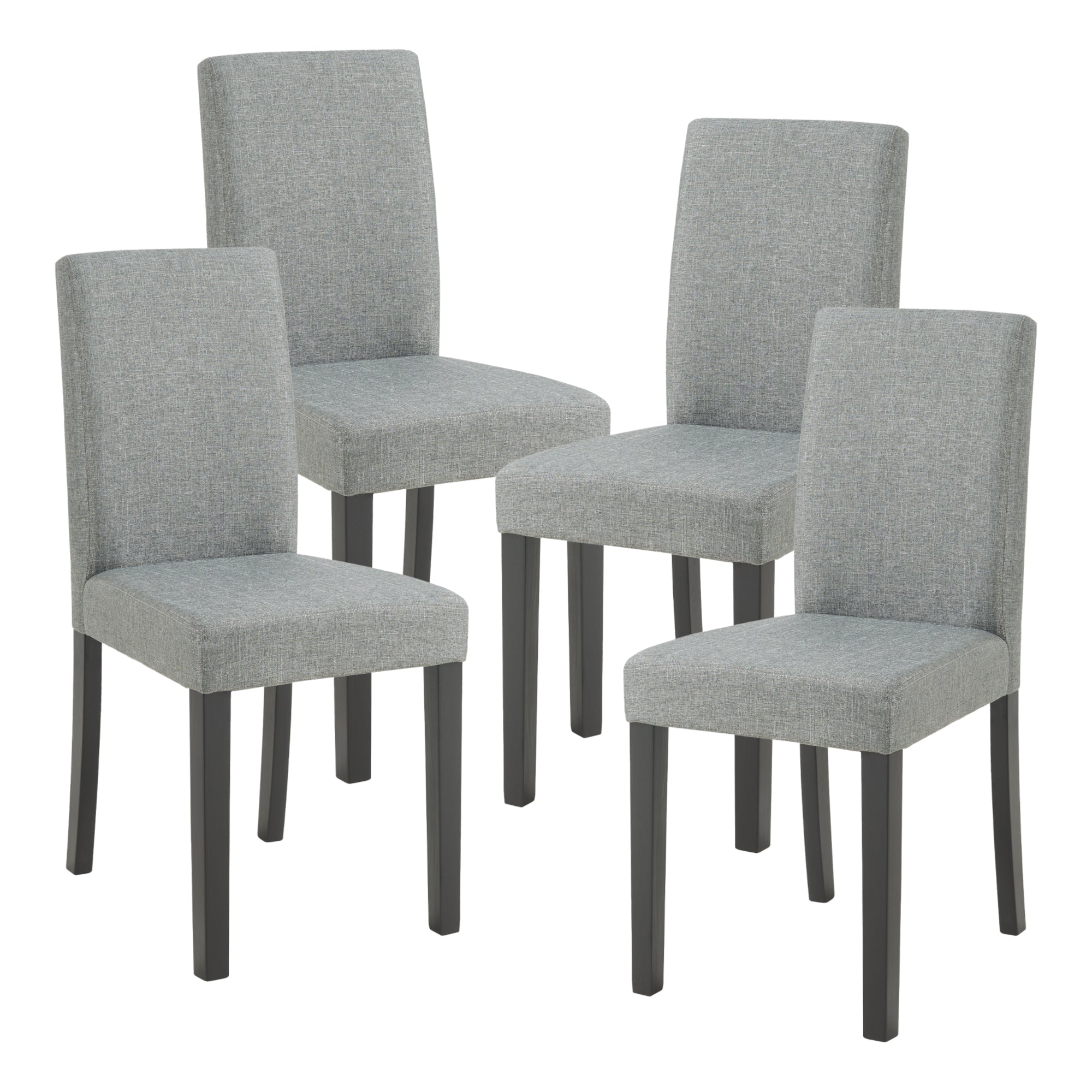 Set di 4 sedie da pranzo 89 x 43 x 54 cm design moderno robuste grigio chiaro 03_0009829