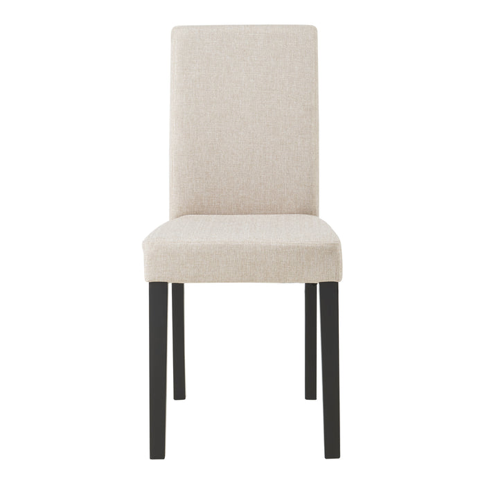 Set Hamburg di 6 Sedie Imbottite da Sala con Rivestimento in Tessuto Beige [en.casa]