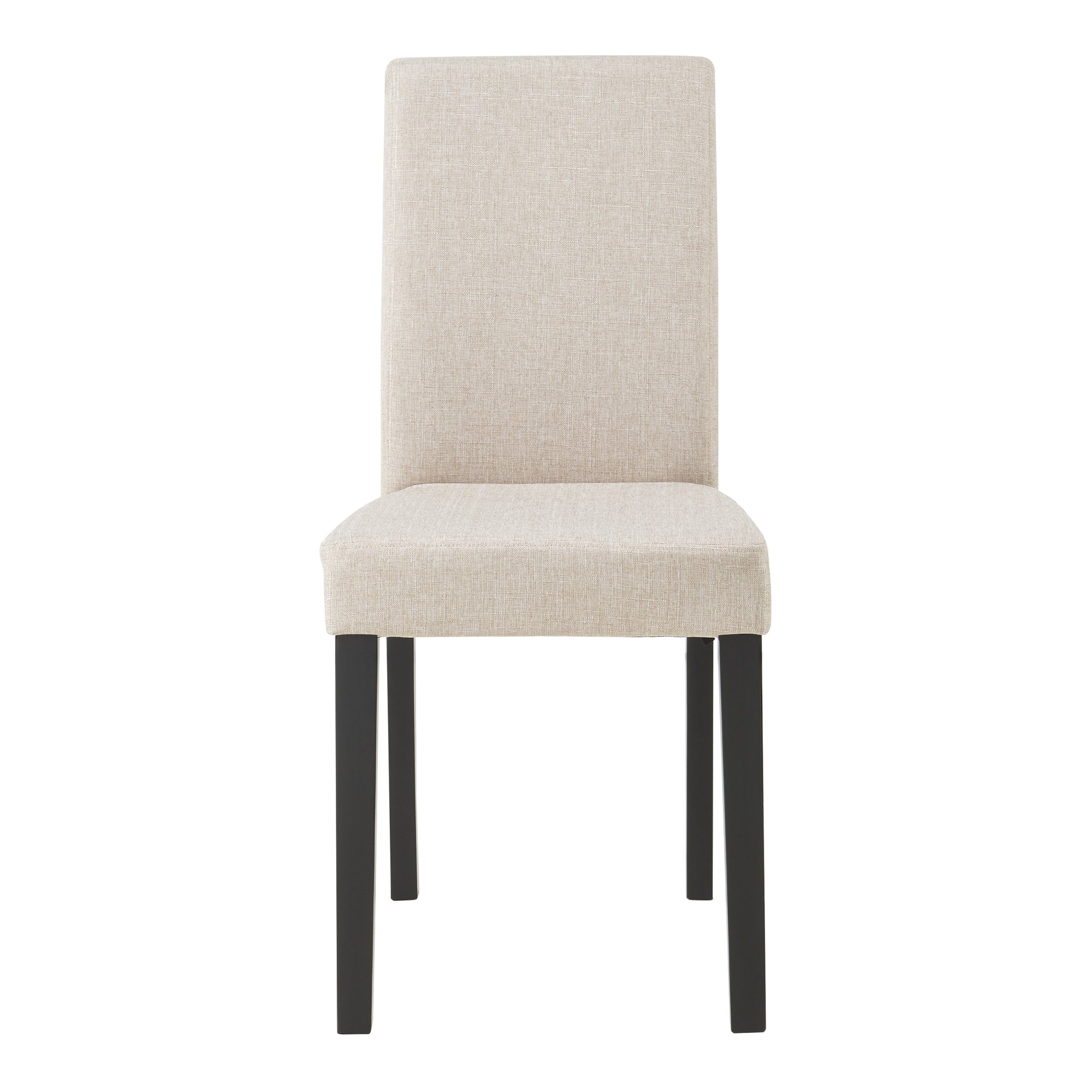 Set Hamburg di 2 Sedie Imbottite da Sala con Rivestimento in Tessuto Beige [en.casa]