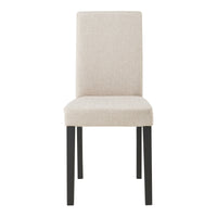 Set Hamburg di 4 Sedie Imbottite da Sala con Rivestimento in Tessuto Beige [en.casa]