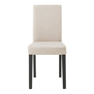 Set Hamburg di 4 Sedie Imbottite da Sala con Rivestimento in Tessuto Beige [en.casa]