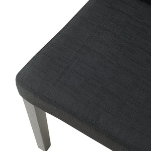 Set Hamburg di 4 Sedie Imbottite da Sala con Rivestimento in Tessuto Nero [en.casa]