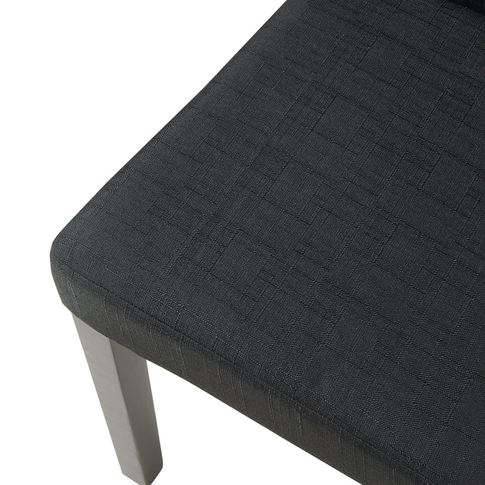 Set Hamburg di 4 Sedie Imbottite da Sala con Rivestimento in Tessuto Nero [en.casa]