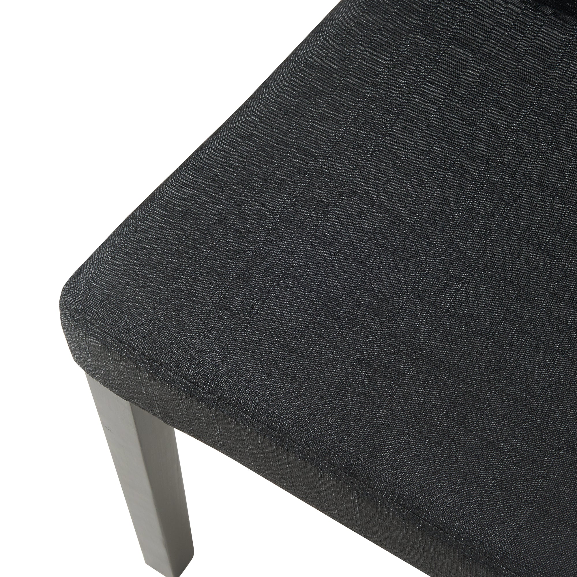 Set Hamburg di 2 Sedie Imbottite da Sala con Rivestimento in Tessuto Nero [en.casa]