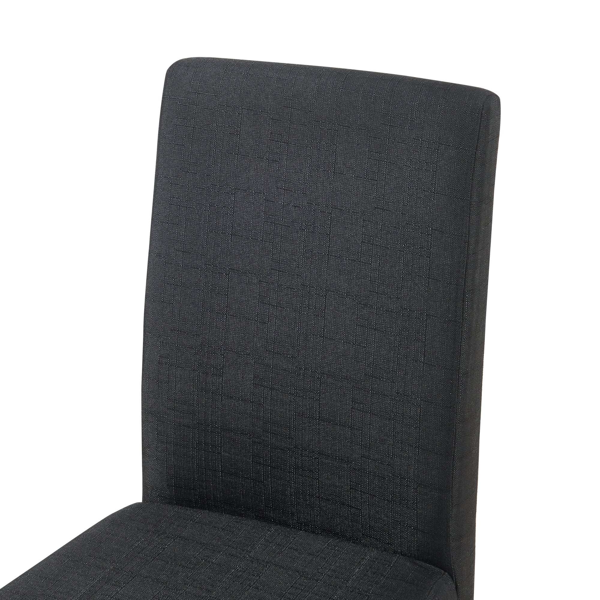 Set Hamburg di 4 Sedie Imbottite da Sala con Rivestimento in Tessuto Nero [en.casa]