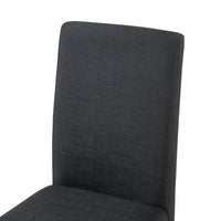 Set Hamburg di 6 Sedie Imbottite da Sala con Rivestimento in Tessuto Nero [en.casa]