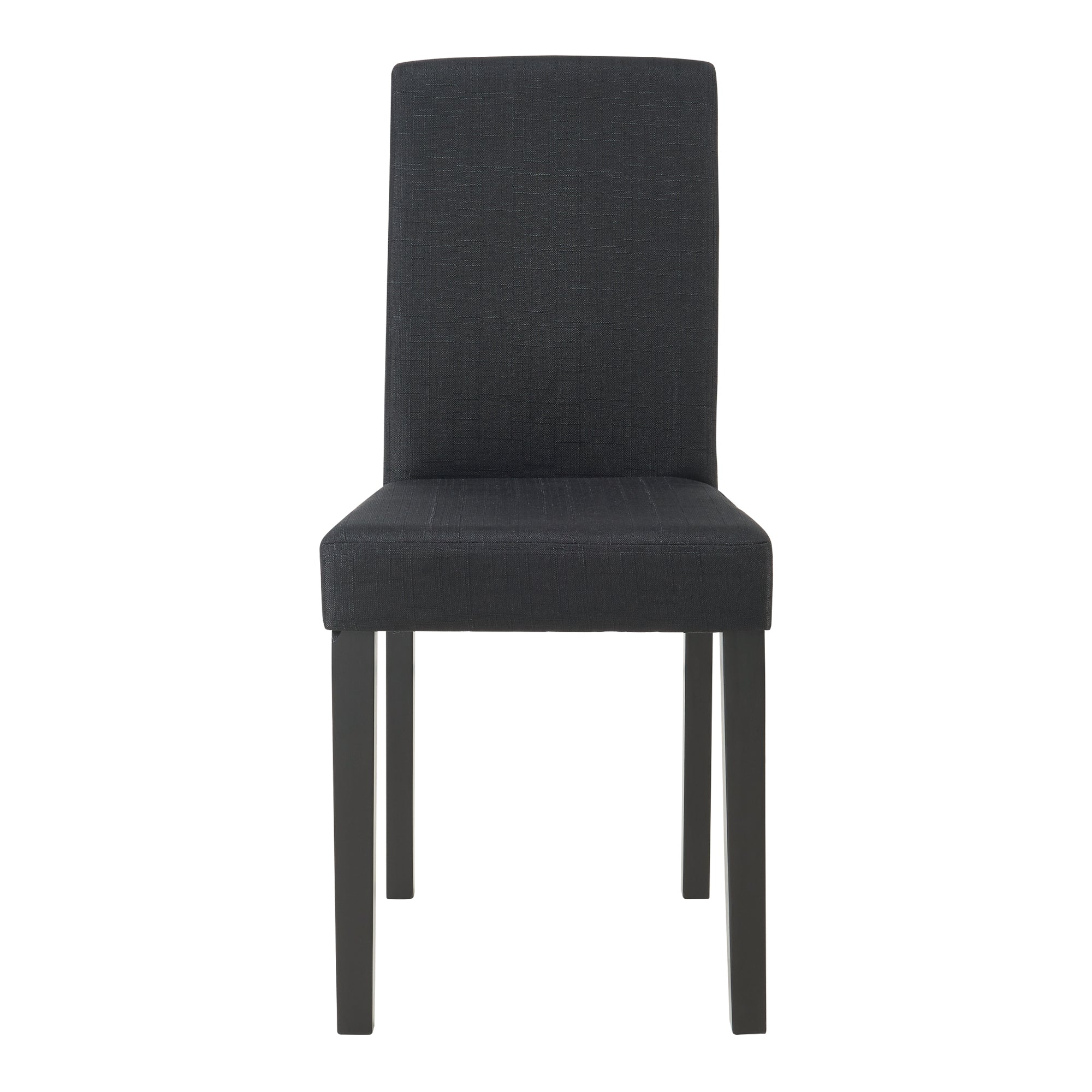 Set Hamburg di 2 Sedie Imbottite da Sala con Rivestimento in Tessuto Nero [en.casa]