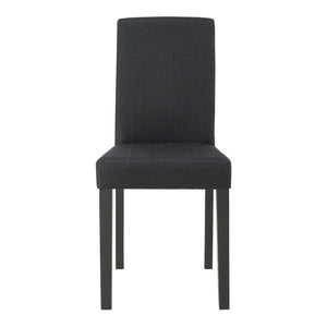 Set Hamburg di 2 Sedie Imbottite da Sala con Rivestimento in Tessuto Nero [en.casa]