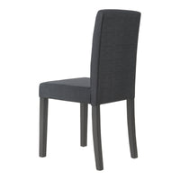 Set Hamburg di 4 Sedie Imbottite da Sala con Rivestimento in Tessuto Nero [en.casa]