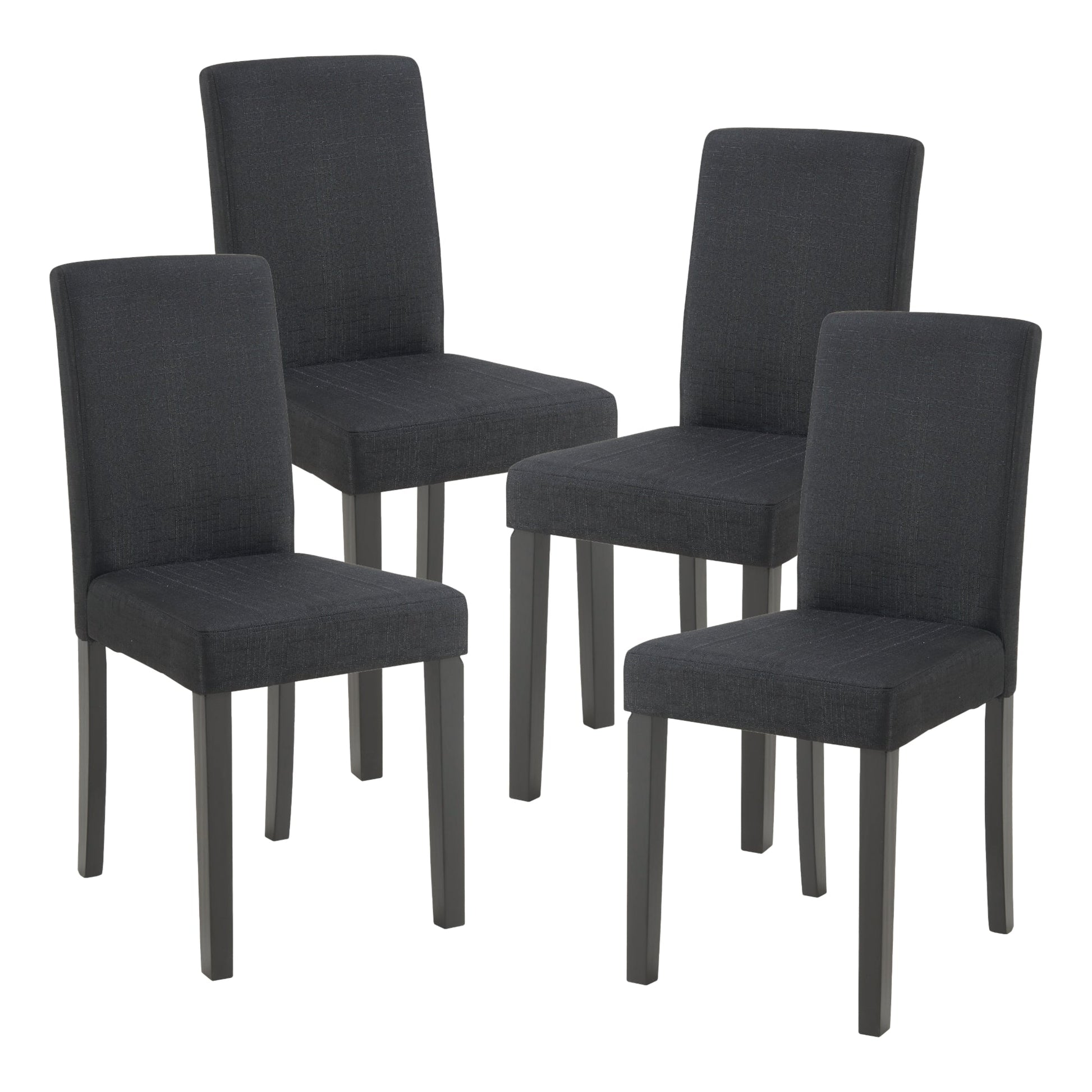 Set di 4 sedie da pranzo 89 x 43 x 54 cm design moderno robuste nere 03_0009830