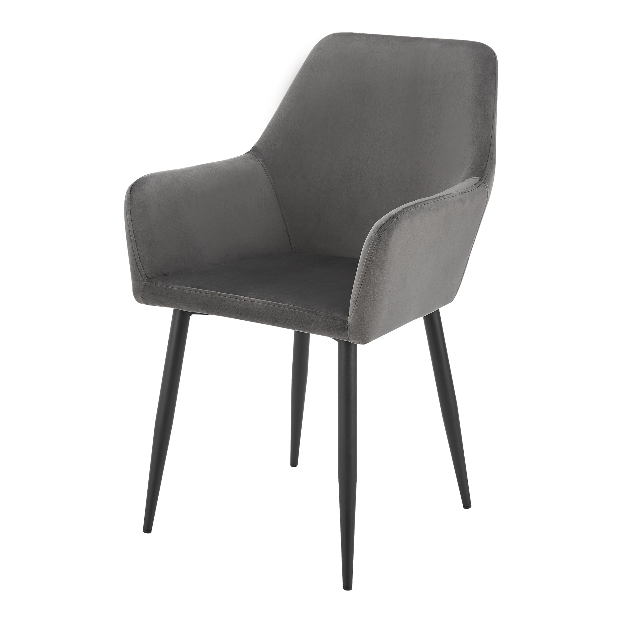 Set da 2 Poltrone Hollola Sedie per Sala Pranzo Effetto Velluto Grigio Scuro [en.casa]