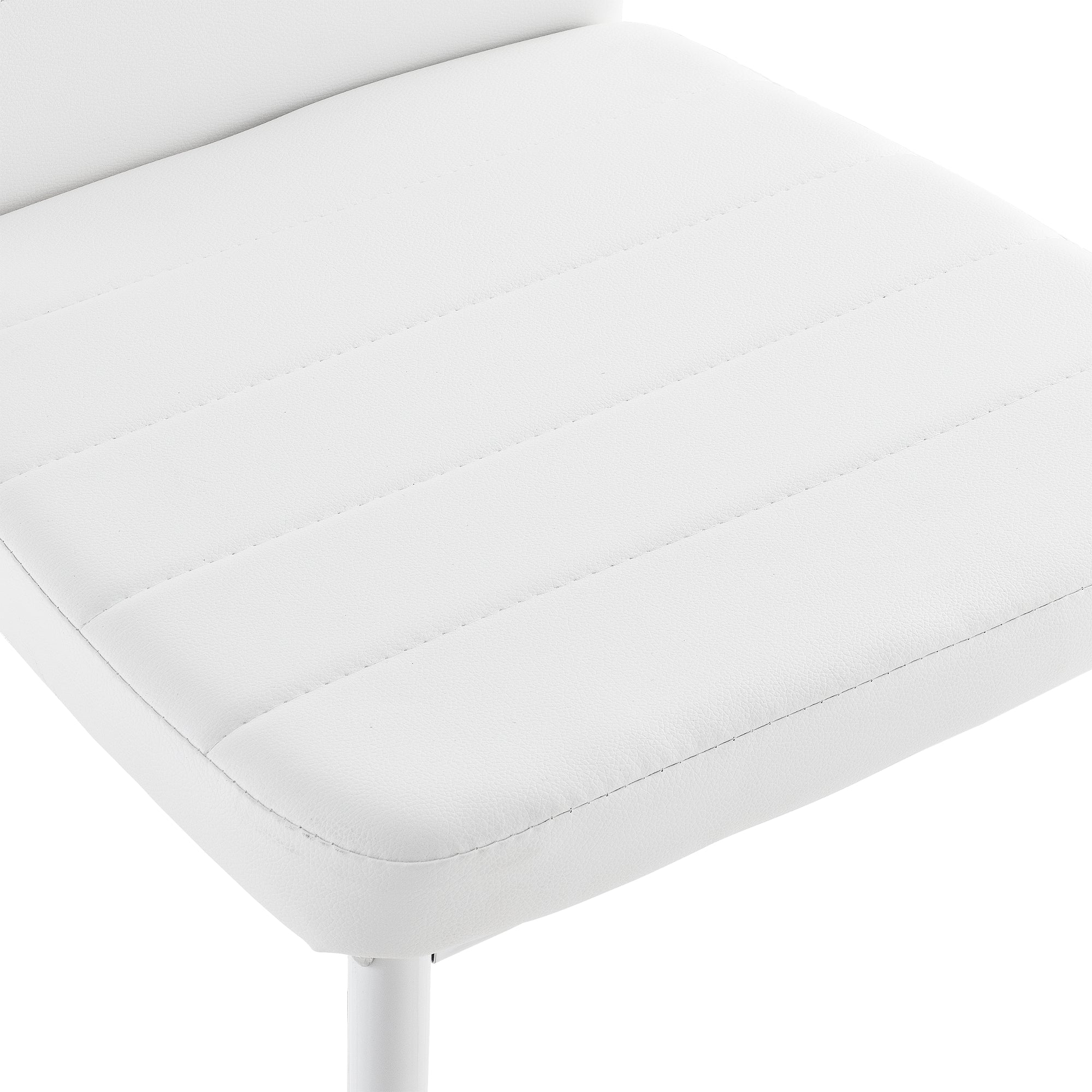 Set di 2 sedie da pranzo impilabili seduta sintetica 96 cm bianco 03_0005742