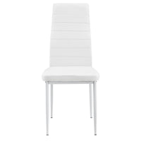 Tavolo da pranzo bianco 105 cm + kit sedia 4 pezzi bianco 03_0004002