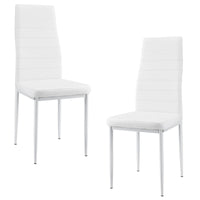 Set di 2 sedie da pranzo impilabili seduta sintetica 96 cm bianco 03_0005742