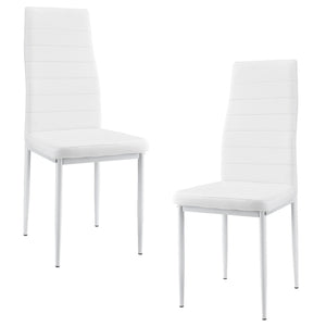 Set di 2 sedie da pranzo impilabili seduta sintetica 96 cm bianco 03_0005742