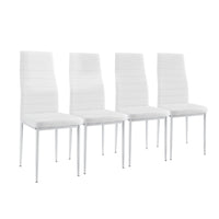 Tavolo da pranzo bianco 105 cm + kit sedia 4 pezzi bianco 03_0004002