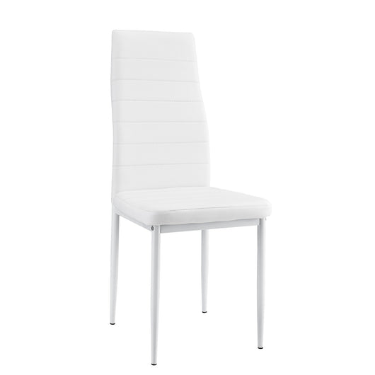 Set di 2 sedie da pranzo impilabili seduta sintetica 96 cm bianco 03_0005742