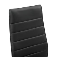 Set Tavolo da Pranzo Bianco-Nero con 4 Sedie Imbottite Schienale Alto Similpelle Nero [en.casa]