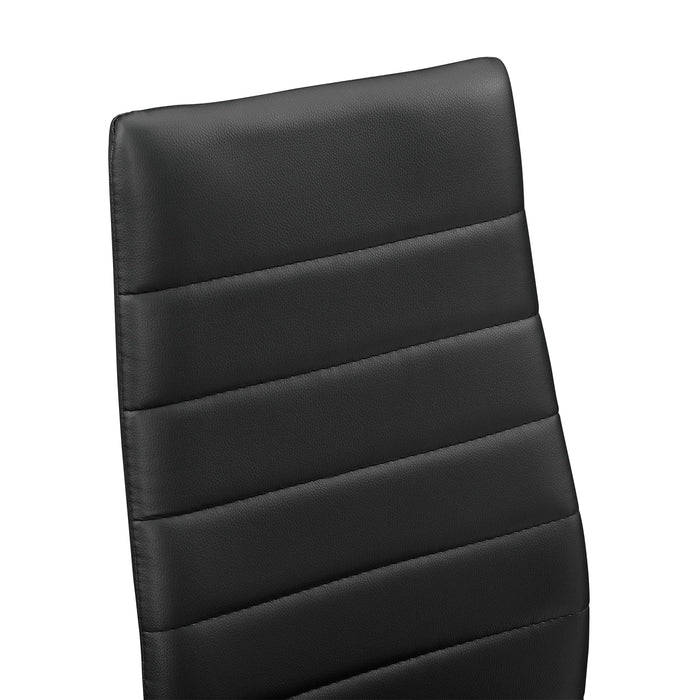 Set di 2 sedie da pranzo impilabili set da seduta 96 cm nero 03_0005744